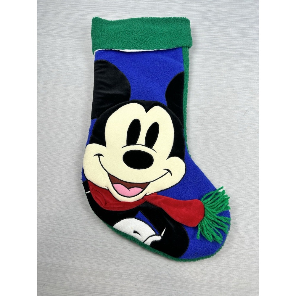 Disney Store Mickey Mouse Christmas Stocking 3D‎ Fleece 20"